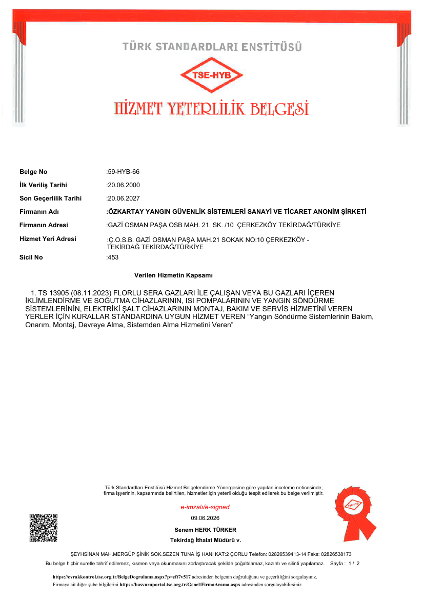 Preview of the 59-HYB-66 TSE service competence certificate